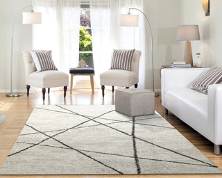 Dynamic Rugs Mehari 23277 Ivory/Charcoal Area Rug Room Scene Feature