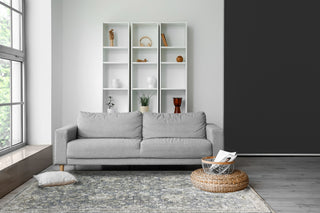 Dynamic Rugs Milano 12502 Navy/Ivory/Beige Area Rug Room Scene Feature