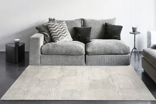 Dynamic Rugs Monroe 9815 Ivory/Grey Area Rug Room Scene Feature