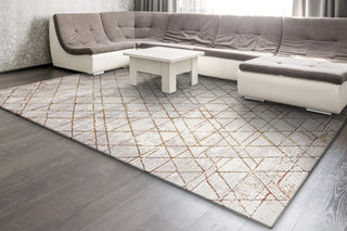 Dynamic Rugs Obsession 9531 Beige/Cream Area Rug Room Scene Feature