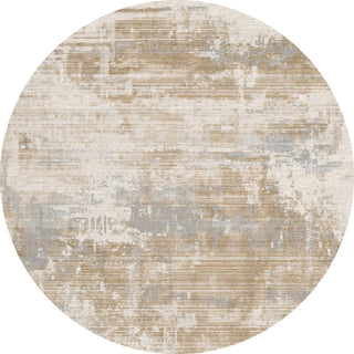 Dynamic Rugs Obsession 9533 Cream/Beige/Blue Area Rug Round 