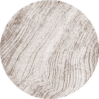Dynamic Rugs Obsession 9537 Cream/Taupe Area Rug Round Image