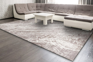 Dynamic Rugs Obsession 9537 Cream/Taupe Area Rug Room Scene Feature