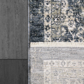 Dynamic Rugs Octo 6907 Navy/Ivory Area Rug Corner Shot