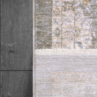 Dynamic Rugs Octo 6907 Grey/Beige Area Rug Corner Shot