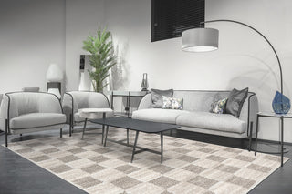Dynamic Rugs Pike 11203 Ivory/Grey Area Rug Room Scene Feature