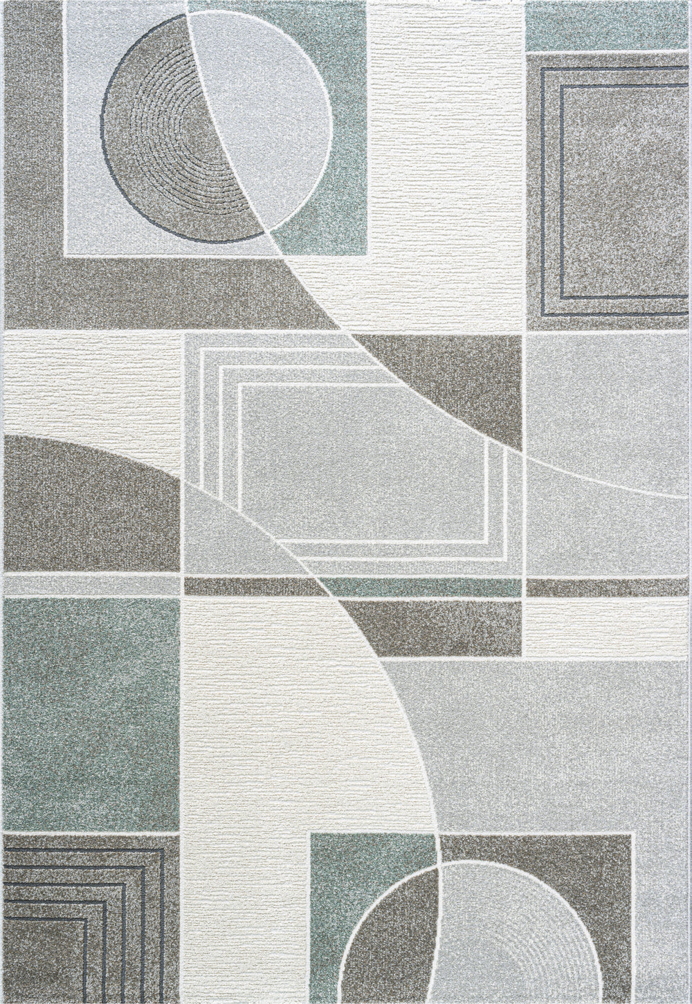 Dynamic Rugs Polaris 46012 Ivory/Grey/Teal Area Rug