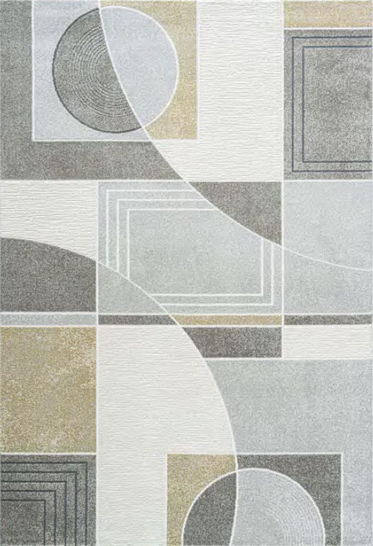 Dynamic Rugs Polaris 46012 Ivory/Grey/Gold Area Rug