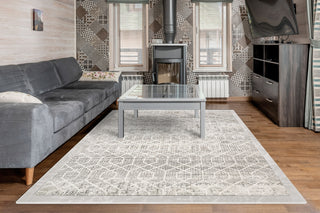 Dynamic Rugs Rori 9354 Ivory/Charcoal Area Rug Room Scene Feature