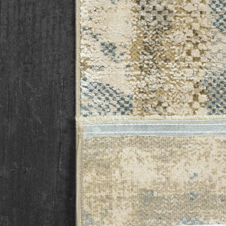 Dynamic Rugs Ruby 2181 Ivory/Blue Area Rug Corner Shot