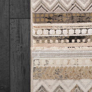 Dynamic Rugs Ruby 2182 Ivory/Taupe/Grey Area Rug Corner Shot