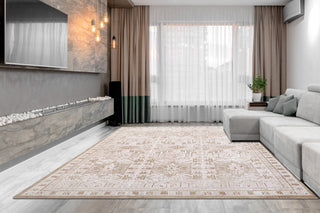 Dynamic Rugs Sahara 5970 Beige/Grey Area Rug Room Scene Feature