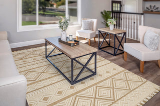 Dynamic Rugs Seville 3612 Beige Area Rug Room Scene Feature