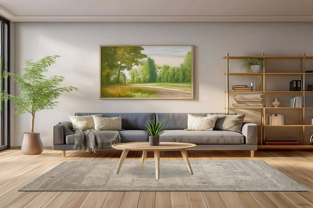 Dynamic Rugs Teak 12800 Beige Area Rug Room Scene Feature