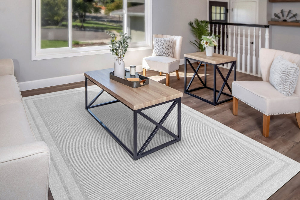 Dynamic Rugs Timeless 6931 Grey Area Rug Room Scene Feature
