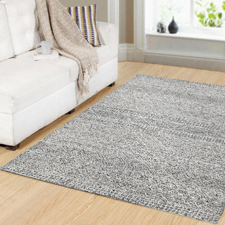 Dynamic Rugs Vigo 2046 Charcoal/Ivory Area Rug Room Scene Feature