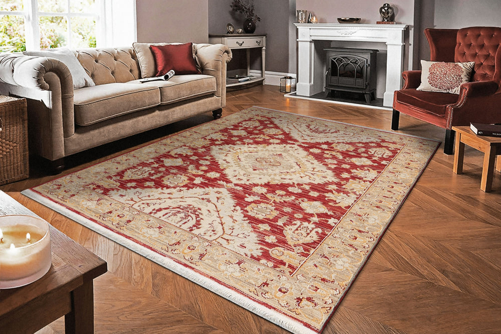 Dynamic Rugs Wade 18606 Red/Beige/Multi Area Rug Room Scene Feature
