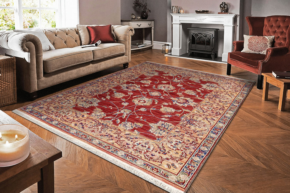 Dynamic Rugs Wade 18608 Red/Multi Area Rug Room Scene Feature