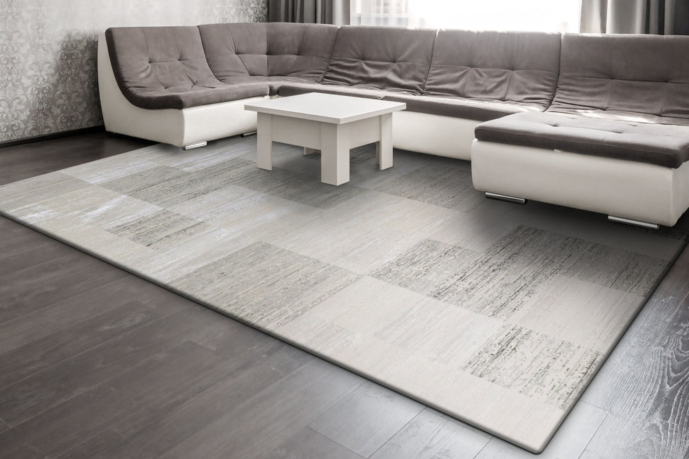 Dynamic Rugs Whistler 7123 Grey/Ivory Area Rug Room Scene Feature