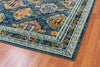 Dynamic Rugs Zodiac 6628 Blue/Orange Area Rug Corner Shot