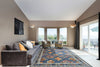 Dynamic Rugs Zodiac 6628 Blue/Orange Area Rug Room Scene Feature