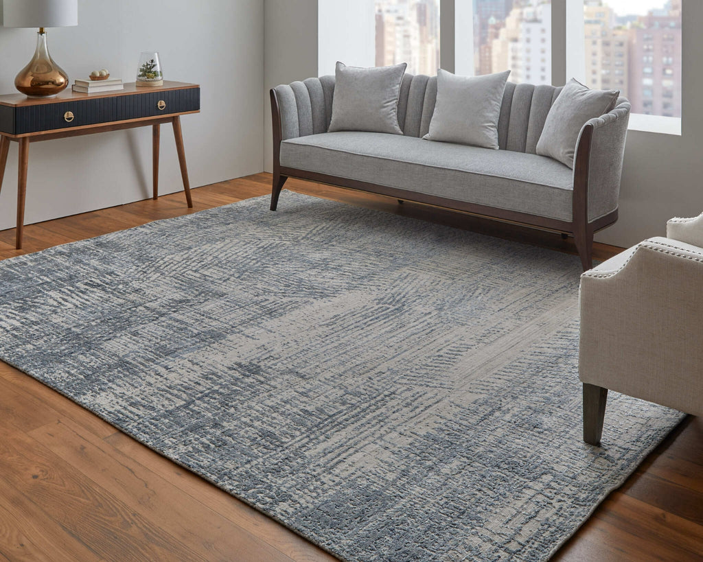 Feizy Eastfield 69AIF Blue/Ivory/Gray Area Rug Lifestyle Image Feature