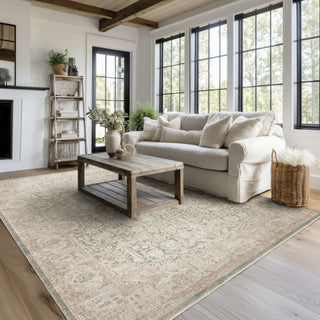 Karastan Surrey Hills Eastbourne Beachglass Area Rug Lifestyle Image Feature