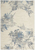 CK005 Enchanting ECH01 Ivory Grey Blue Area Rug by Calvin Klein Main Image