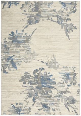 CK005 Enchanting ECH01 Ivory Grey Blue Area Rug by Calvin Klein Main Image