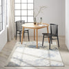 CK005 Enchanting ECH01 Ivory Grey Blue Area Rug by Calvin Klein Room Image Feature