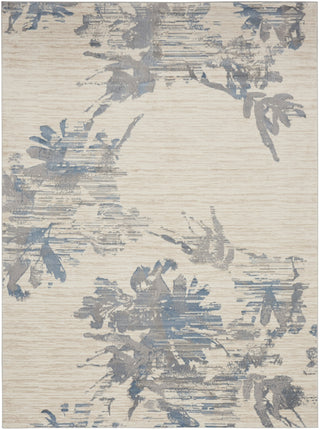 CK005 Enchanting ECH01 Ivory Grey Blue Area Rug by Calvin Klein Main Image