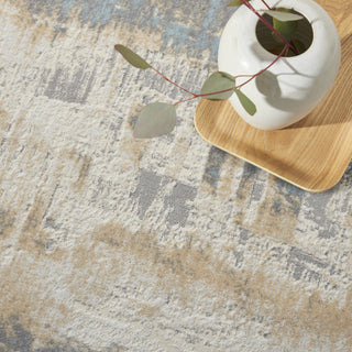 CK005 Enchanting ECH02 Ivory Seaglass Area Rug by Calvin Klein Corner Image