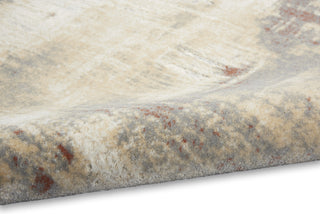 CK005 Enchanting ECH02 Grey Rust Area Rug by Calvin Klein Corner Image
