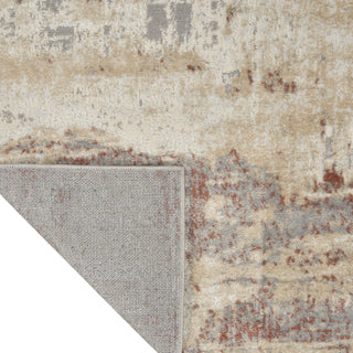 CK005 Enchanting ECH02 Grey Rust Area Rug by Calvin Klein Corner Image