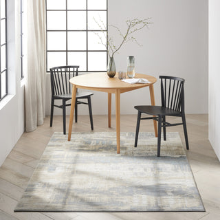 CK005 Enchanting ECH02 Ivory Seaglass Area Rug by Calvin Klein Room Image Feature