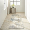 CK005 Enchanting ECH02 Ivory Seaglass Area Rug by Calvin Klein Corner Image
