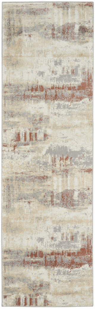 CK005 Enchanting ECH02 Grey Rust Area Rug by Calvin Klein Main Image
