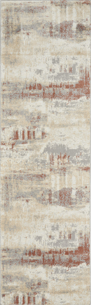 CK005 Enchanting ECH02 Grey Rust Area Rug by Calvin Klein Main Image
