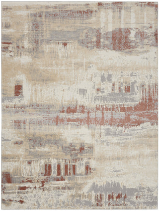 CK005 Enchanting ECH02 Grey Rust Area Rug by Calvin Klein Main Image