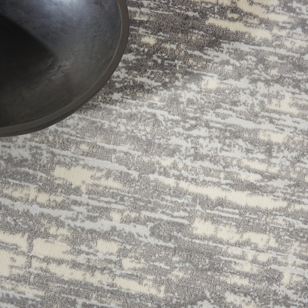 CK005 Enchanting ECH03 Grey Beige Area Rug by Calvin Klein Corner Image