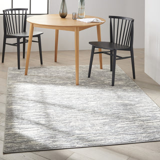 CK005 Enchanting ECH03 Grey Beige Area Rug by Calvin Klein Corner Image
