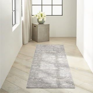 CK005 Enchanting ECH03 Grey Beige Area Rug by Calvin Klein Corner Image