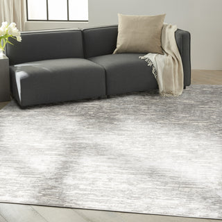 CK005 Enchanting ECH03 Grey Beige Area Rug by Calvin Klein Corner Image