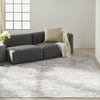 CK005 Enchanting ECH03 Grey Beige Area Rug by Calvin Klein Room Image Feature