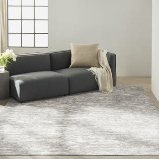 CK005 Enchanting ECH03 Grey Beige Area Rug by Calvin Klein Room Image Feature