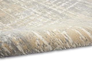 CK005 Enchanting ECH04 Grey Beige Area Rug by Calvin Klein Corner Image