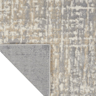 CK005 Enchanting ECH04 Grey Beige Area Rug by Calvin Klein Corner Image