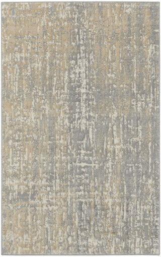 CK005 Enchanting ECH04 Grey Beige Area Rug by Calvin Klein Main Image