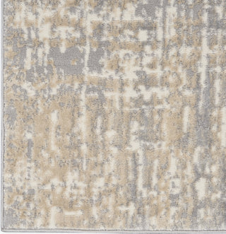 CK005 Enchanting ECH04 Grey Beige Area Rug by Calvin Klein Corner Image