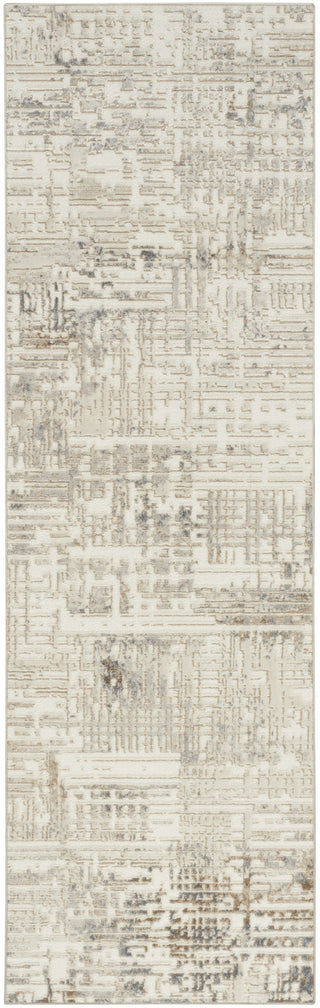 CK005 Enchanting ECH05 Cream Grey Area Rug by Calvin Klein Runner Image
